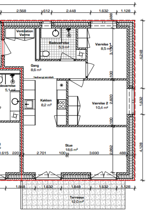 Plantegning for 112-1-1